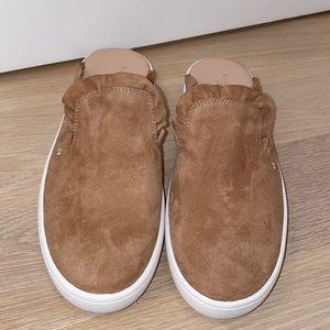 Kate spade, tan suede slip on